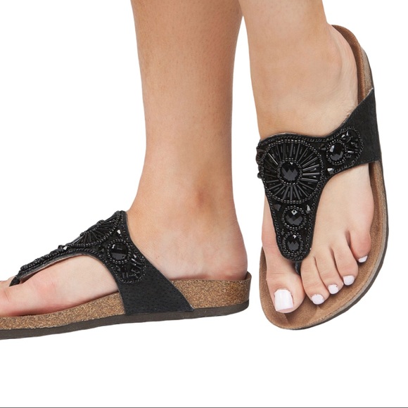 Dansko Shoes - Dansko Embellished Black Pamela Comfort Sandals